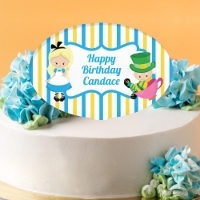 Alice in Wonderland Cute Kids Birthday Tea Party Cake Topper